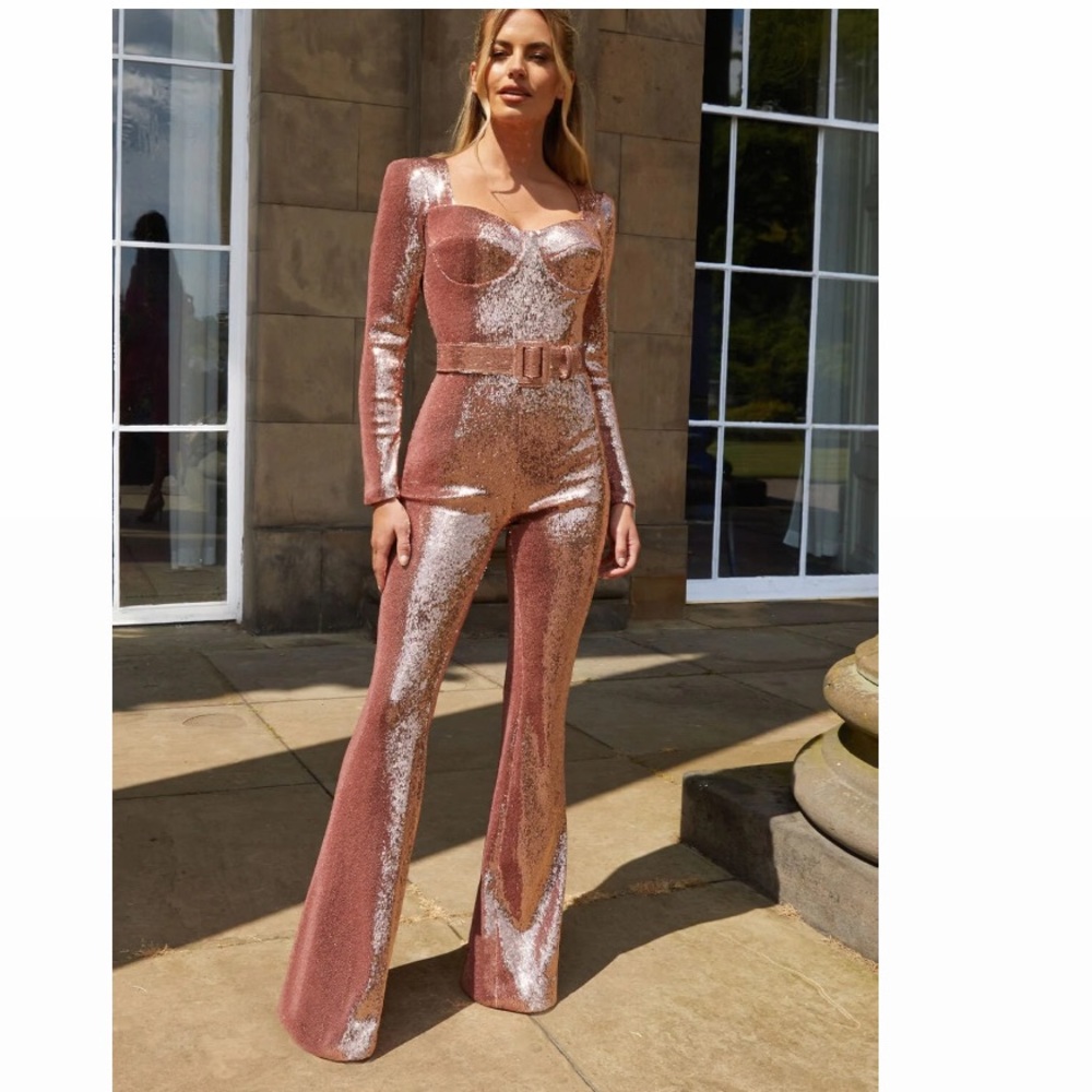 Nadine Merabi Sequins Jumpsuit